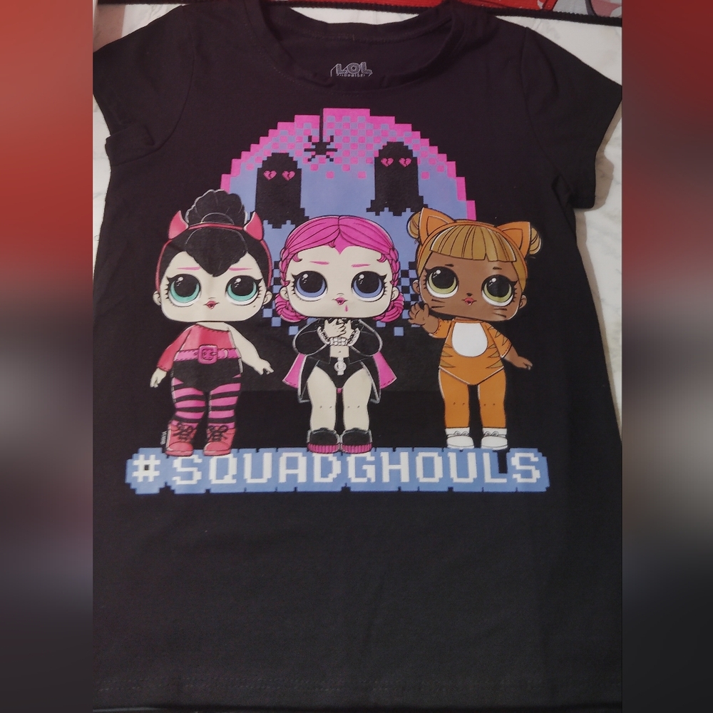 L.O.L. Surprise! Black and Pink Pixel Design Shirt